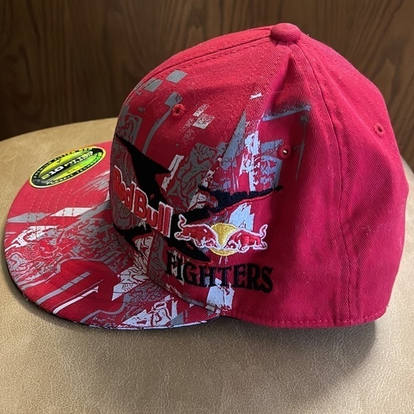 Red Bull Fighters Baseball Cap Premium Fitted 210 In Red Limited Edition - Picture 2 of 8
